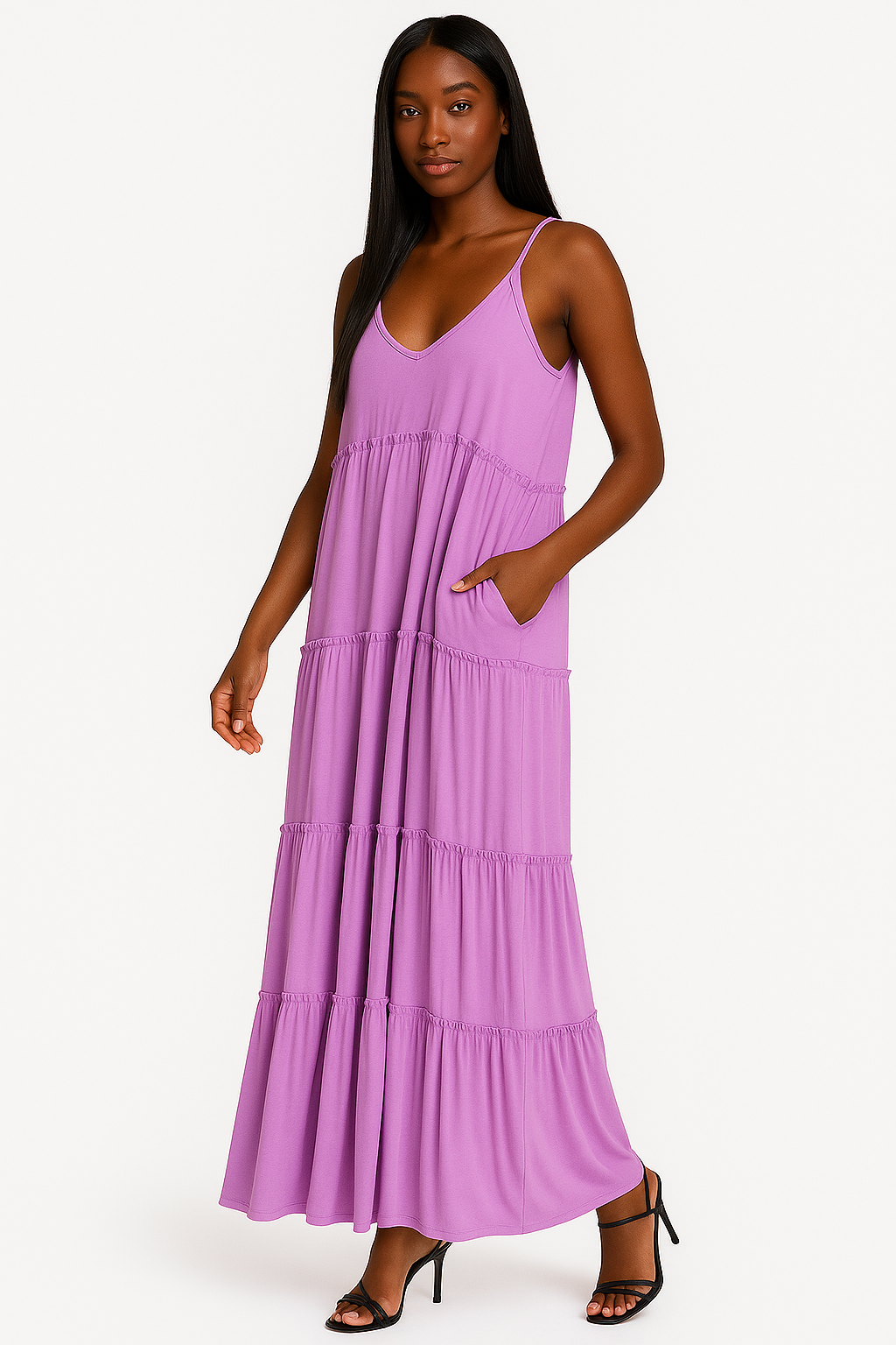 Lavender Breeze Tiered Maxi