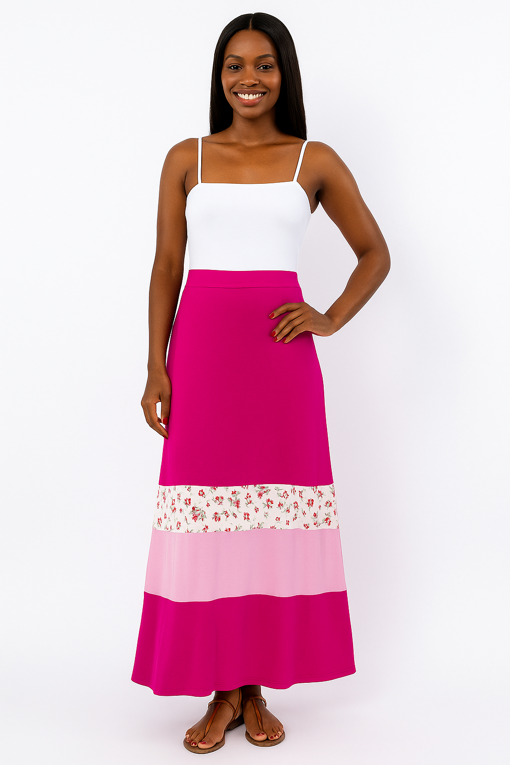 Blossom Belle Tube Maxi | Deep Rose